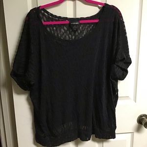 Women’s plus sheer top